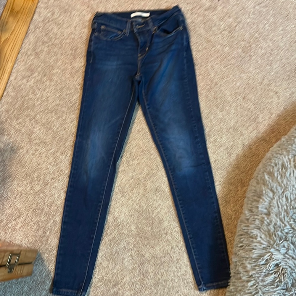 Skinny jeans. Dark wash . No distressing